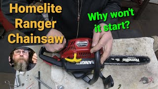 Homelite Ranger Chainsaw Wont Start [upl. by Anytsirk]