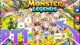 I Organized My Islands In Monster Legends  How To MAXIMIZE Your GOLDS Part 1 [upl. by Adnilrev]