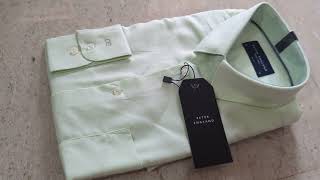 Peter England Shirt Light Green Unboxing 2023 [upl. by Eniamert54]