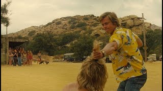 Cliff Booth punched a Hippie at Spahn Ranch Scene 1080p  Once Upon A Time In Hollywood 2019 [upl. by Regnij]