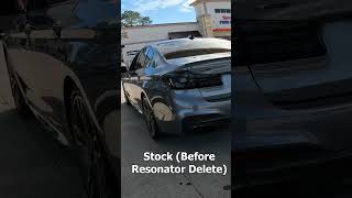 2020 M550I BMW Resonator Delete Xpipe Exhaust Sound Before amp After mpower m550i exhaust [upl. by Jammin650]