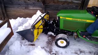 John Deere 54quot Plow Bucket in the snow [upl. by Lundeen]