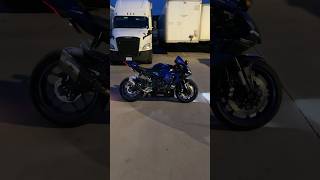 24’ Yamaha R1 Akrapovic Exhaust pops flames yamahar1 motogp superbike akrapovic [upl. by Novit30]