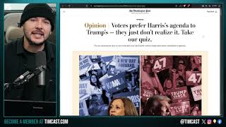 Tim Pool Takes Trump Or Kamala QUIZ To Find Out Who Hes Voting For WaPo Says People Want KAMALA [upl. by Madeleine]