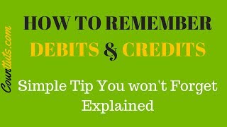 How to easily Remember DEBITS and CREDITS  Simple Tip  Accounting Basics [upl. by Ycul]