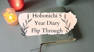 Hobonichi A5 Five Year Diary Flip Through [upl. by Hatcher]