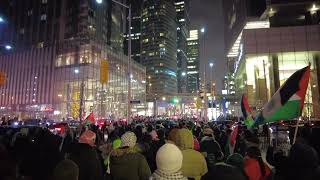 Pro Palestine Huge Rally in Toronto on New Years Eve  Canada  Jan 1 2024 palestine [upl. by Mandy983]