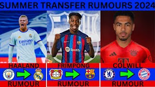 SUMMER TRANSFER RUMORS 2024 CONFIRMED TRANSFER  LATEST TRANSFER NEWS TRANSFER RUMOURS 2024 [upl. by Ynnij318]