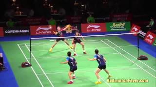 Badminton Highlights  2014 World Championships  MD Finals [upl. by Ashjian169]