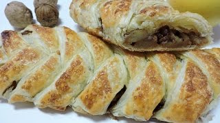 Trenza de Hojaldre rellena de Manzana y Nueces [upl. by Ettelliw]