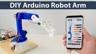 DIY Arduino Robot Arm with Smartphone Control [upl. by Tipton]