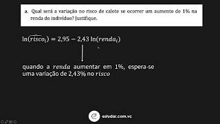 Econometria  Exercício 3a Formas Funcionais e Coeficiente de Explicação [upl. by Anival]