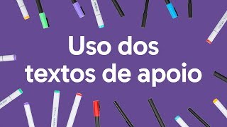 REDAÇÃO USO DOS TEXTOS DE APOIO  QUER QUE DESENHE  DESCOMPLICA [upl. by Naujek]