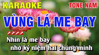 Karaoke Vùng Lá Me Bay Tone Nam Nhạc Sống  Nguyễn Linh [upl. by Ocihc]