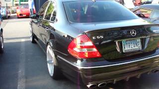 Mercedes E 55 AMG on Vossen wheels Cars amp Coffee [upl. by Aneral]