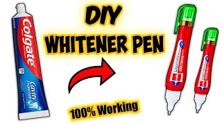 How To Make Correction Pen At Home  Homemade Whitener Pen  Diy Whitener Pen [upl. by Eiramllij]