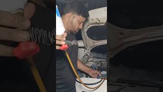 How To Refill AC Gas In CarHow to check AC Gas ShreeBalajiAuto acrepair accompressor shorts [upl. by Allare]