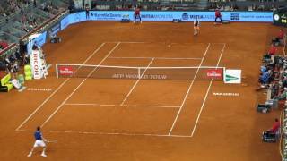 Dominic Thiem vs Pablo Cuevas  Mejor punto Madrid 2017 [upl. by Ohnuj]