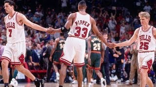 Bulls vs Sonics  1996 NBA Finals Game 6 Bulls win 4th championship [upl. by Gnok]