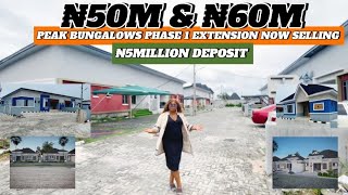 PEAK BUNGALOWS AWOYAYA NOW SELLING AT ₦50M amp ₦60M FOR SEMIFINISHED 3 BEDROOM BUNGALOWS property [upl. by Bertilla]