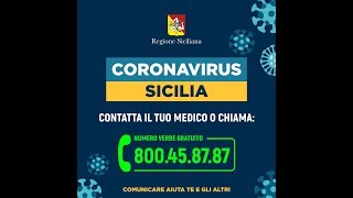 Ruoppolo Teleacras  Coronavirus casi e prevenzione in Sicilia [upl. by Eiramit]