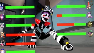 SFM FNaF Top 5 FNAF vs FIGHT Animations WITH Healthbars [upl. by Assek]