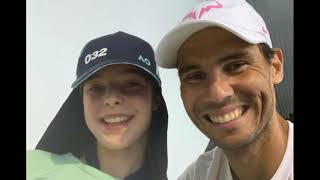 Удар в голову и поцелуй от Надаля Nadal hits ball girl Anita but RafaelNadal [upl. by Ziom]