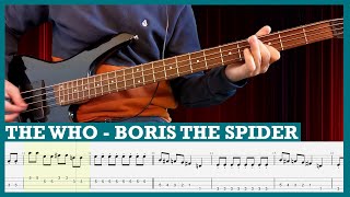 Bass Cover The Who  Boris The Spider  Learn with Cover and Tab  Tutorial [upl. by Nnaik]