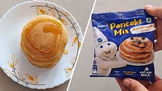 Pillsbury Butterscotch Flavour Pancake Mix Review amp Recipe  How to make Pillsbury Pancakes [upl. by Icnarf]