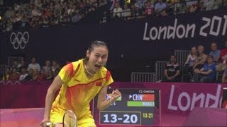 Badminton Womens Singles Semifinals  Wang v Nehwal SF Full Replay  London 2012 Olympic Games [upl. by Nolahp76]