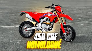 Jai acheté un 450 CRF SUPERMOTARD HOMOLOGUÉ [upl. by Uhile]