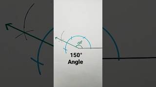 150 degree angle with compass  50° Angle [upl. by Yrehc]