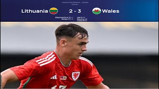 LITHUANIA U21 23 WALES U21  EURO U21 QUALIFICATION  EXTENDED HIGHLIGHTS  12092023 [upl. by Mailliwnhoj522]