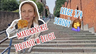 Marokańskie jedzenie w Belgii Liege duuużo schodów [upl. by Ahtebbat]