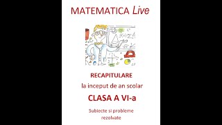 Recapitulare initiala Cl 6 Lectia 8 Matematica Expresii arii volume ecuatii probleme diverse [upl. by Icul975]