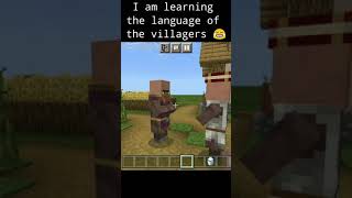 I learn villager language Minecraft shorts [upl. by Martella77]