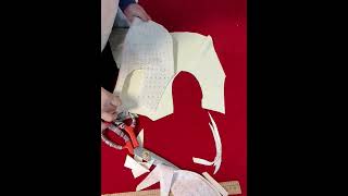 Cotton fleece waistcoat cutting method [upl. by Ahcsas326]