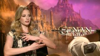 Rachel Nichols Tamara Interview quotConan the Barbarianquot 2011 [upl. by Beret]