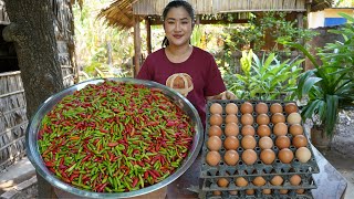 Yummy chili recipe and cooking with country style  Amazing cooking video [upl. by Anotyal]