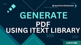 How to create PDF file using iText Library using Spring Boot  Java 17  JavaTechSolutions [upl. by Von162]