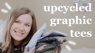 HOW TO FLIP THRIFT STORE CLOTHES  bleach tie dye cropping  upcycling THRIFTED GRAPHIC TEES [upl. by Rengia276]