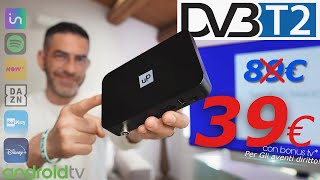 IL Miglior Decoder digitale Terrestre DVBT2 ANDROID TV Telesystem UP T2 4K [upl. by Toogood]