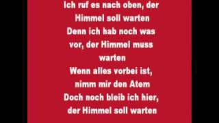 Der Himmel soll warten  Sido  Adel Tawil Lyrics [upl. by Enomahs896]