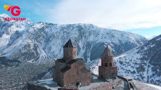 Stepantsminda Kazbegi 4K HD Video [upl. by Lizzy459]