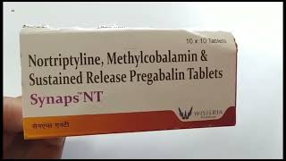 Synaps NT Tablet  Nortriptyline Methylcobalamin amp Sustained Release Pregabalin Tablets  Synaps NT [upl. by Lepper]