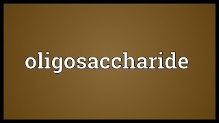 Oligosaccharide Meaning [upl. by Attolrac597]