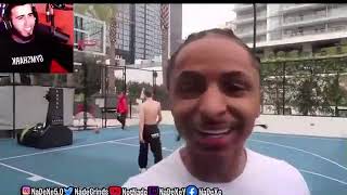 NaDeXe Reacts To Cheeseaholic vs Adin Ross 1v1 Basketball FUNNY [upl. by Nnaarat]