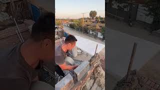 Installation process of roof eaves stone tiles [upl. by Jac549]