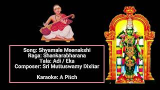 Shyamale Meenakshi  With Script  A Karaoke  Shankarabharana  Sri Muttuswamy Dixitars Notuswara [upl. by Malley]