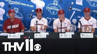 Razorback baseball talks loss to Kansas State in Fayetteville Regional [upl. by Troy]